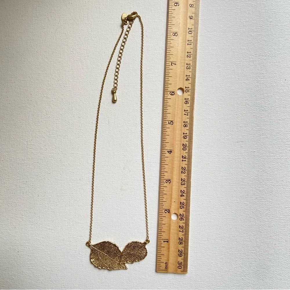 Lia Sophia Family Tree leaf leaves pendant necklace in antiqued matte goldtone